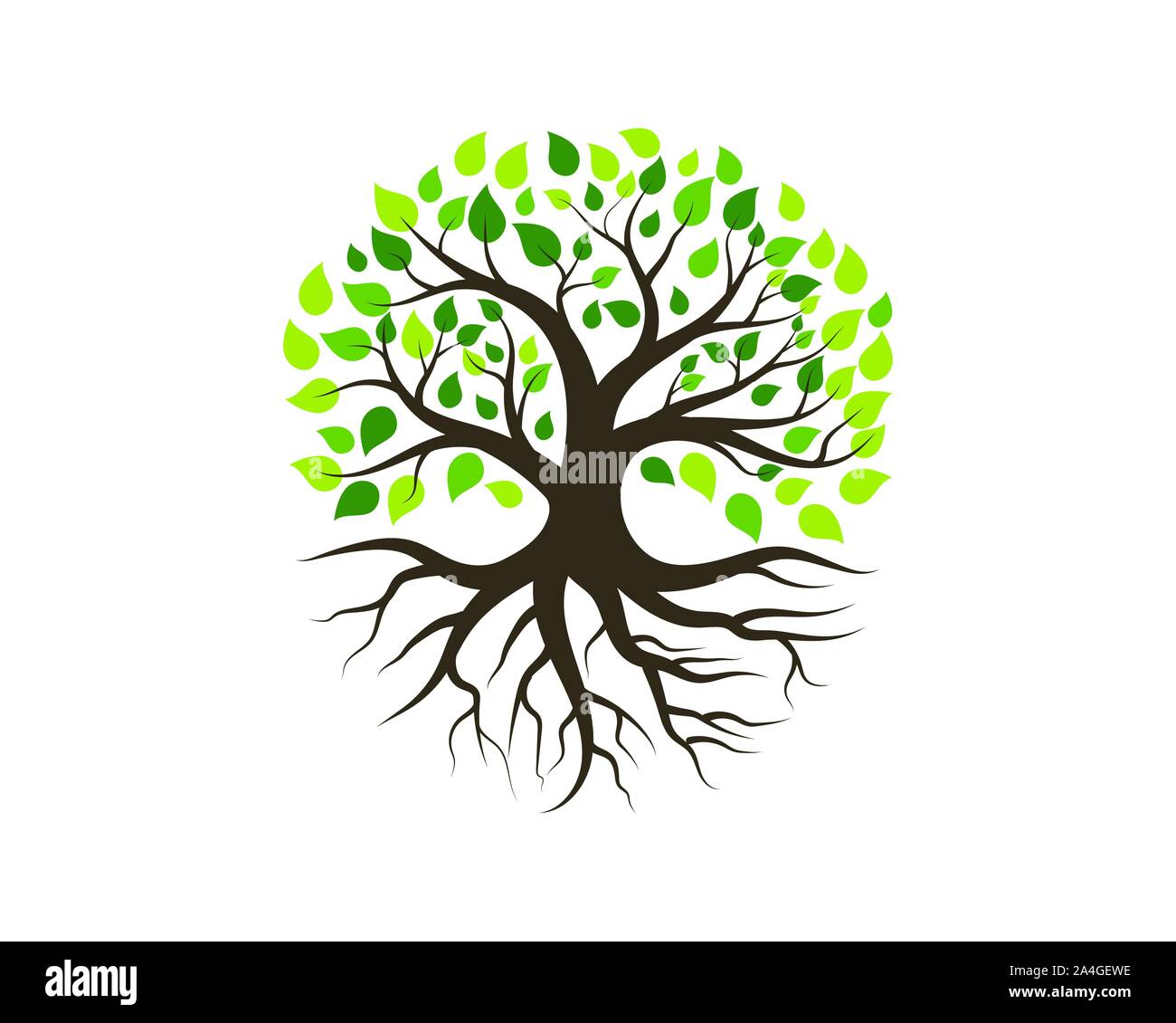 Baum Symbol logo template Vector Illustration Design Stock Vektor