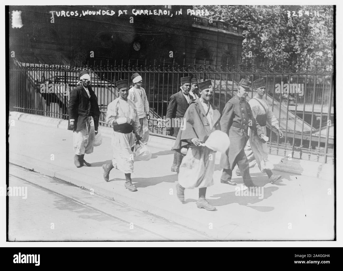 Turkos, verwundet in Charleroi, in Paris Stockfoto