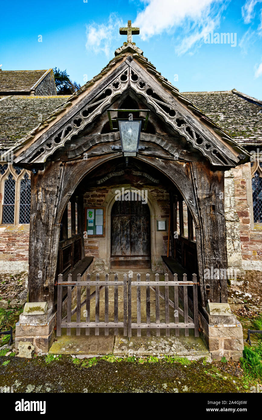 St. James Kirche ist an Kinnersley, einem Dorf in Herefordshire; fanden fünf Meilen östlich der Grenze von radnorshire und 10 km nord-westlich von Hereford Stockfoto