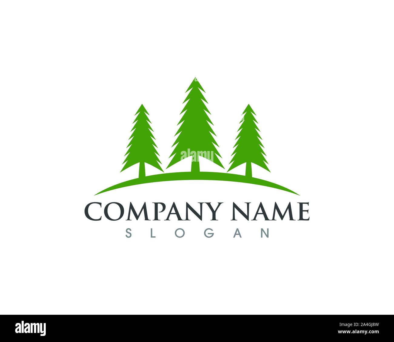 Cedar Tree Logo Vorlage Vektor icon Abbildung design Stock Vektor