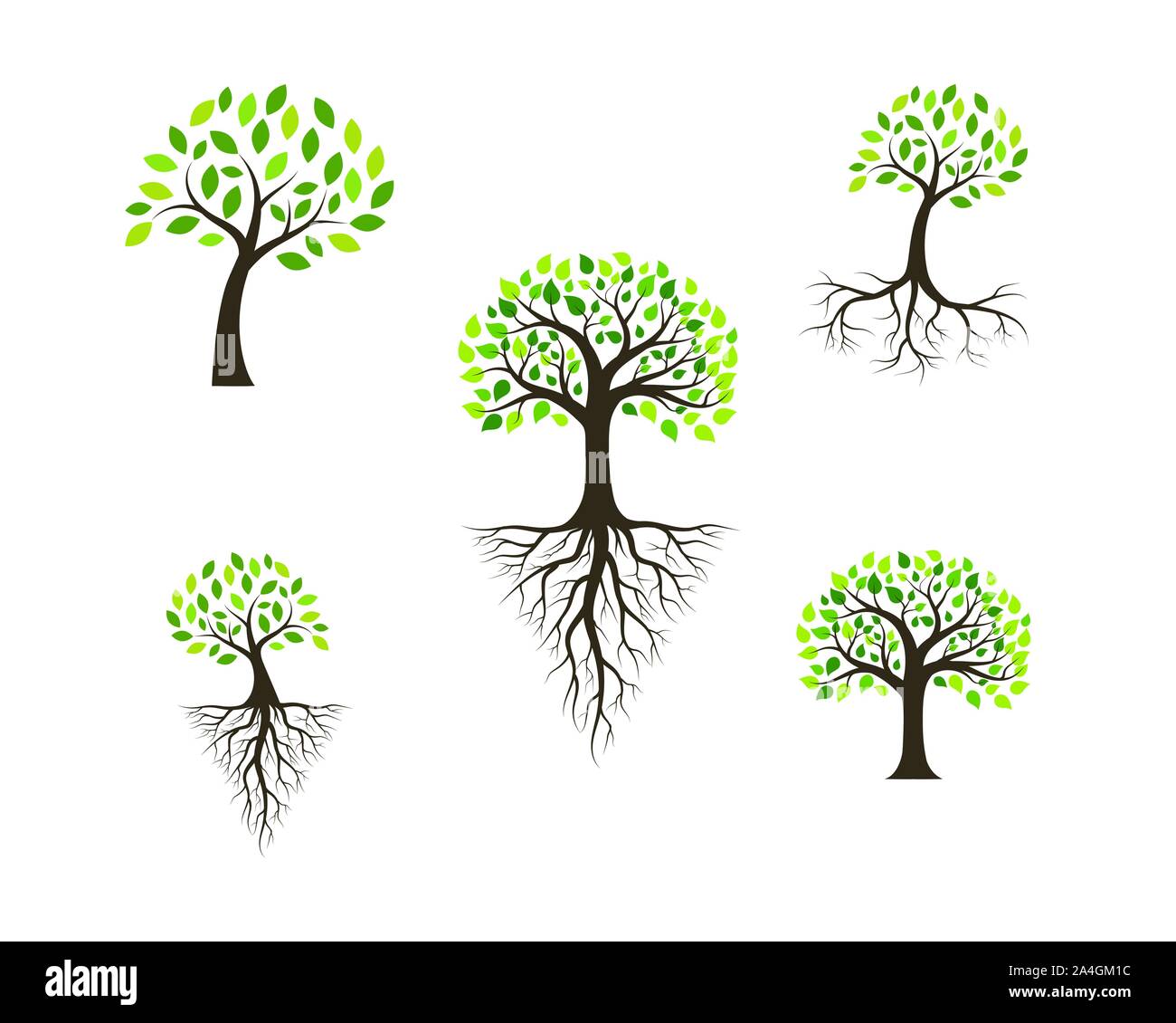 Baum Symbol logo template Vector Illustration Design Stock Vektor