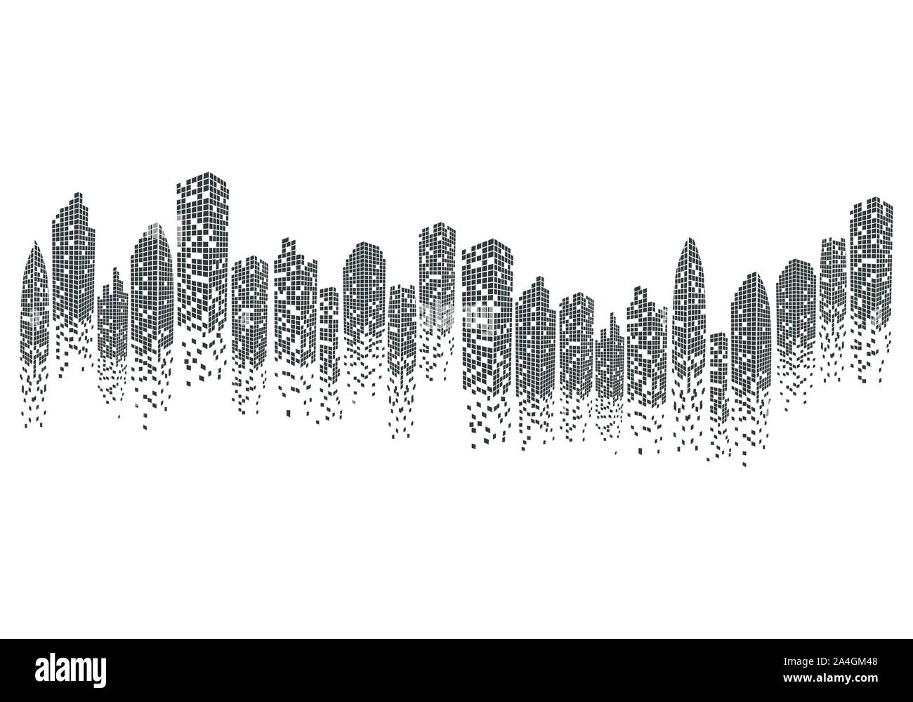 Skyline der Stadt Hintergrund Vector Illustration Design Stock Vektor