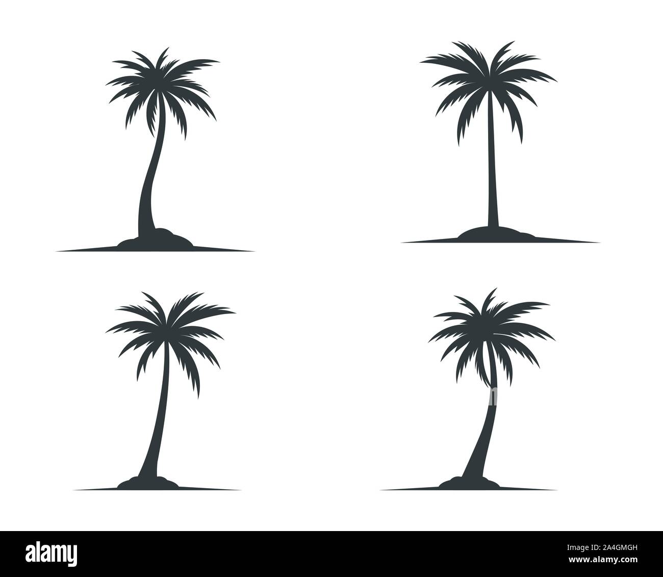 Palm Tree Sommer logo template Vector Illustration Stock Vektor