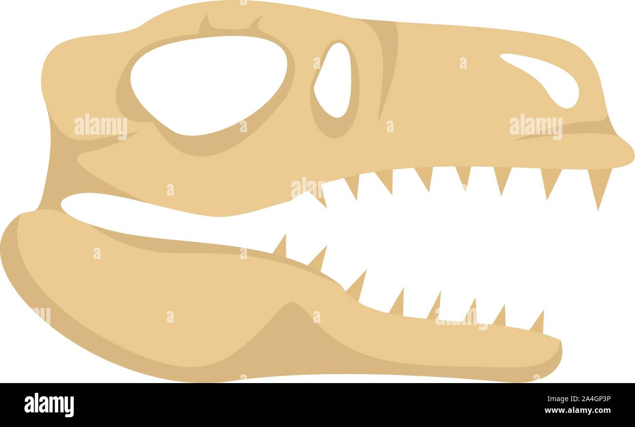 Dino Schädel Kopf Symbol. Flache Darstellung von Dino Schädel Kopf vektor Symbol für Web Design Stock Vektor