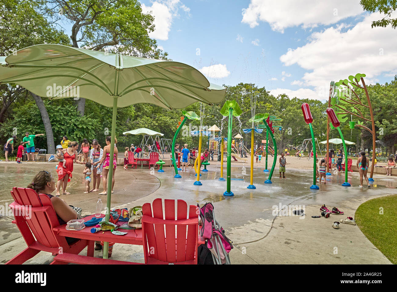 High Park splash Pad Stockfoto