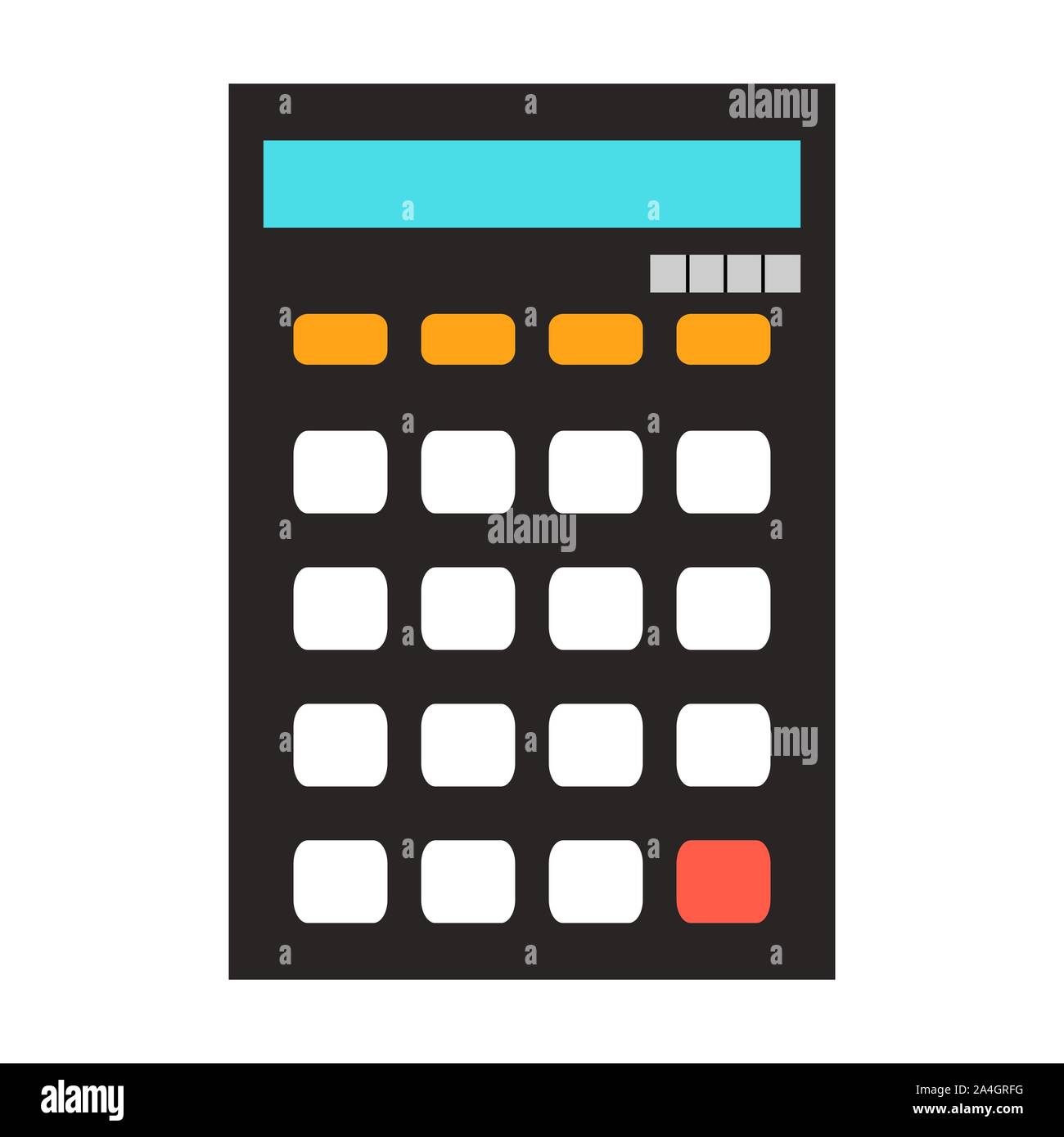 Vektor Rechner Abbildung isoliert - Mathematik Symbol, office Symbol Stock Vektor