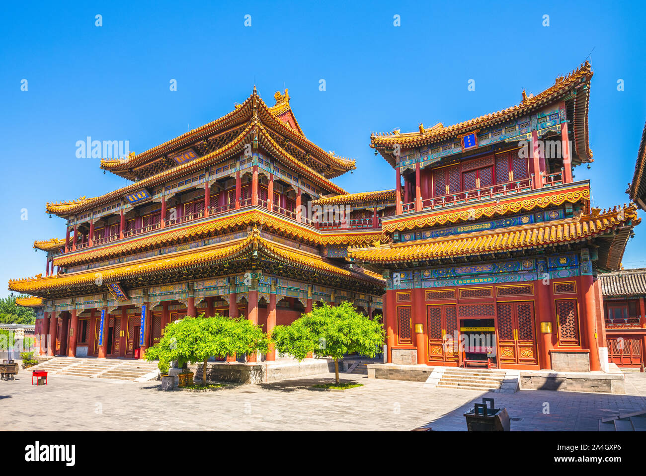 Yonghe Tempel oder Yonghe Lamaserie, in Peking, China Stockfoto