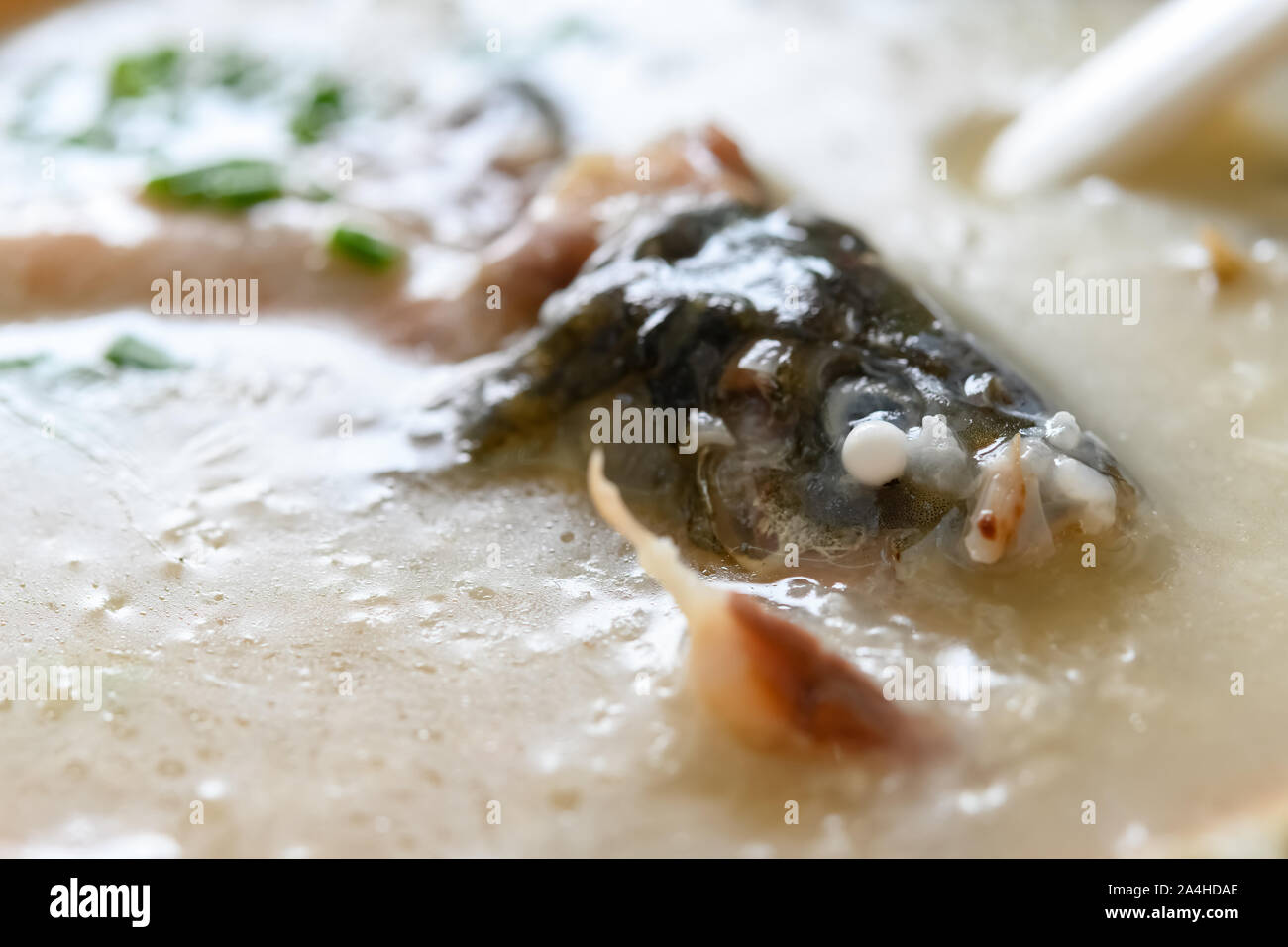 Traditionelle Chinesische Porridge mit karausche Stockfoto