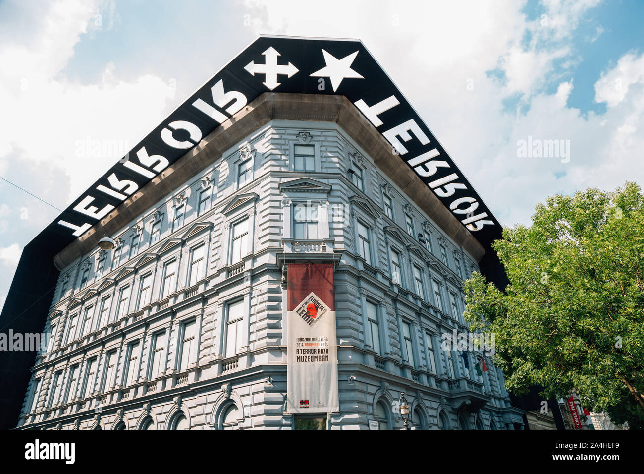 Budapest, Ungarn - 27. Juni 2019: Haus des Terrors (Terror haza) Museum Stockfoto