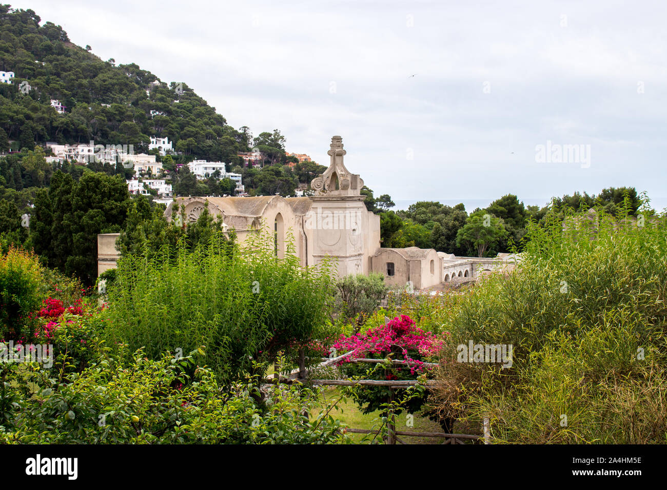 Anzeigen von Giardini di Augusto in Capri, Italien Stockfoto