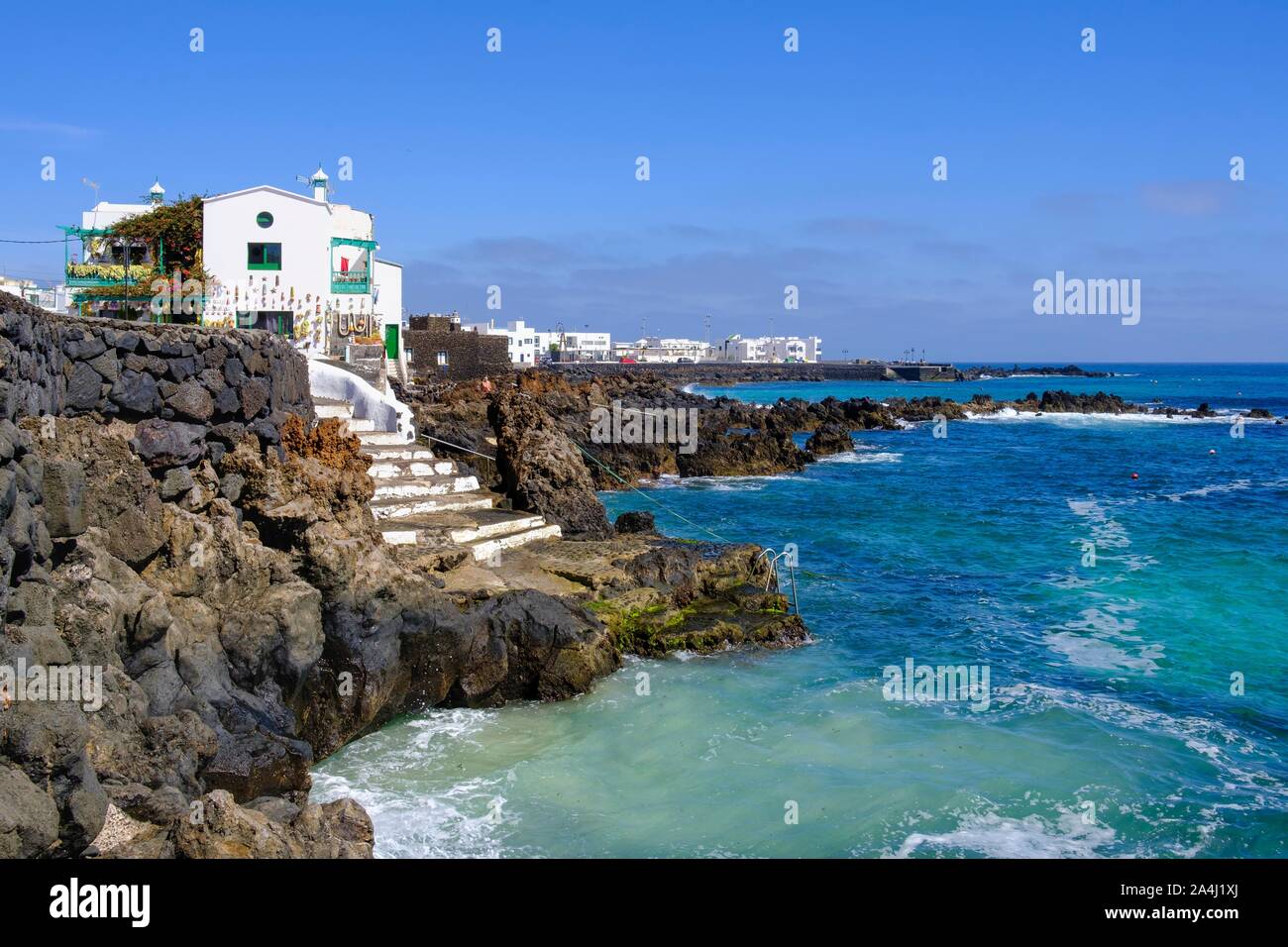 Dorf Punta Mujeres, Lanzarote, Kanarische Inseln, Spanien Stockfoto