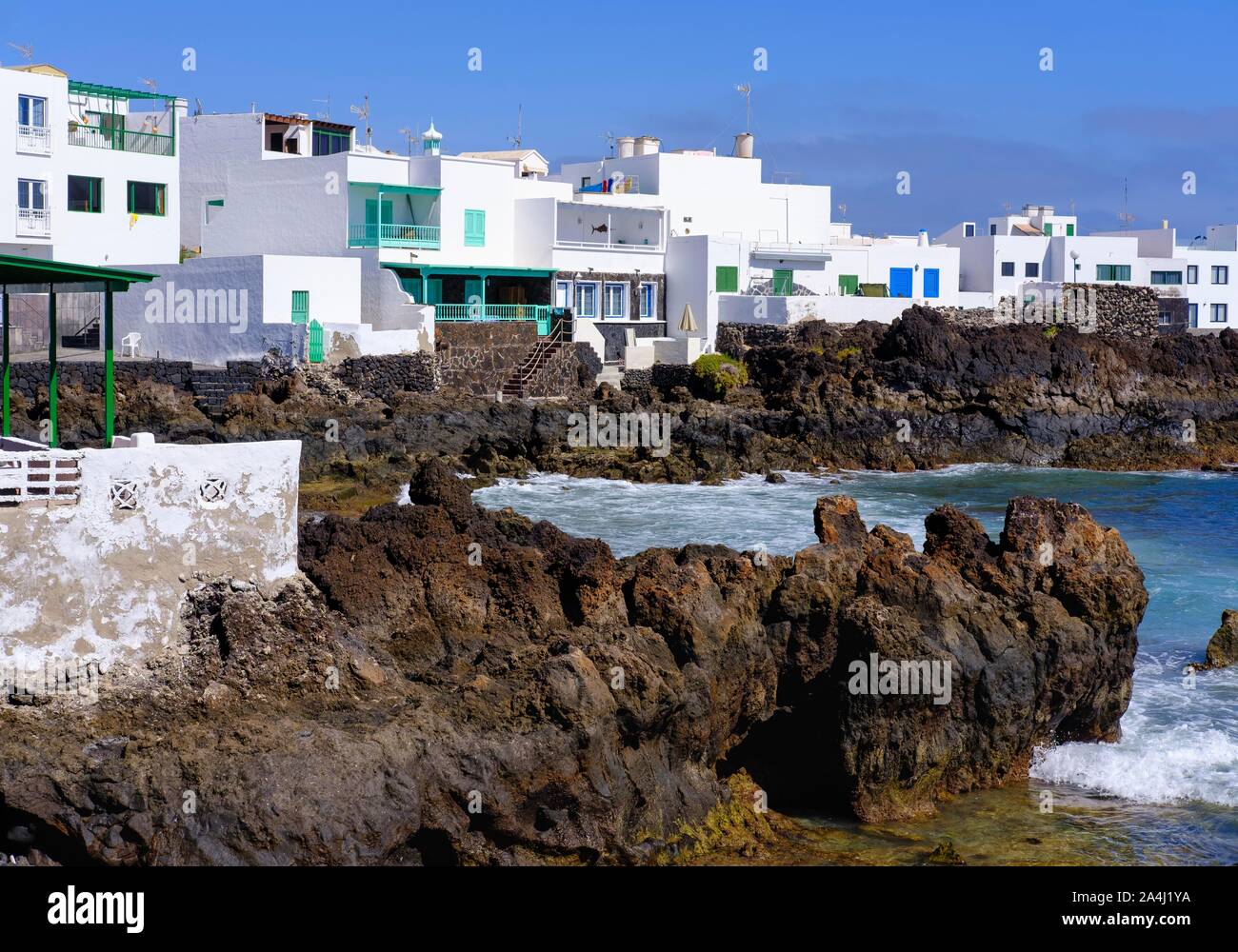 Dorf Punta Mujeres, Lanzarote, Kanarische Inseln, Spanien Stockfoto