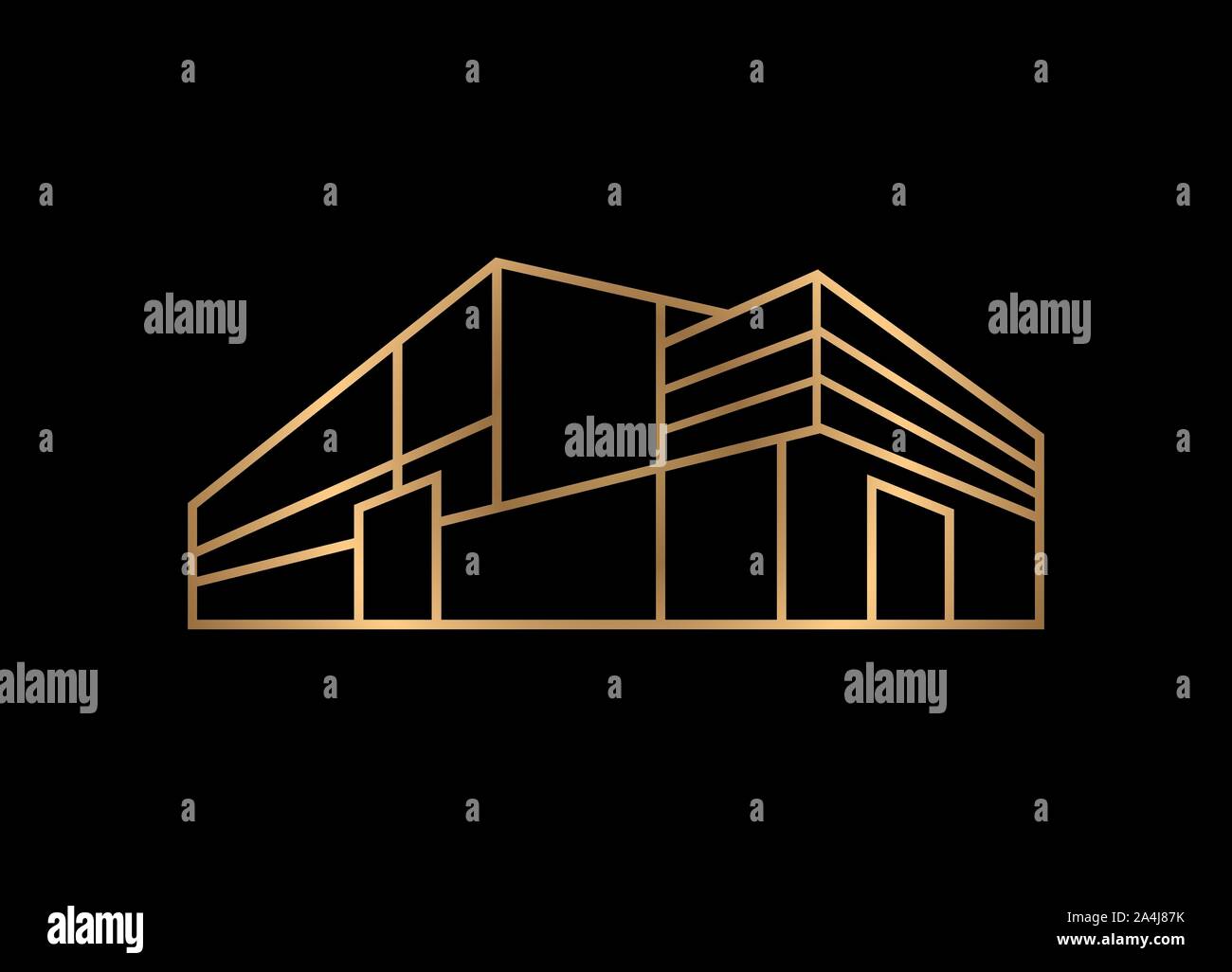 Luxus Immobilien Logo, abstrakten Gebäude Logo, Stock Vektor