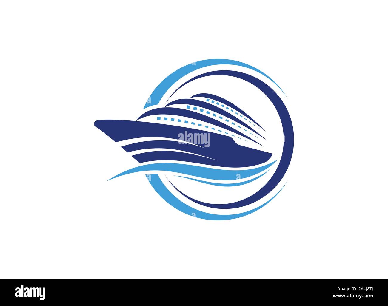 Schiff logo, nautische Segelboot Symbol vektor design, Boot Schiff Meer logo, Kreuzfahrtschiff Logo Stock Vektor