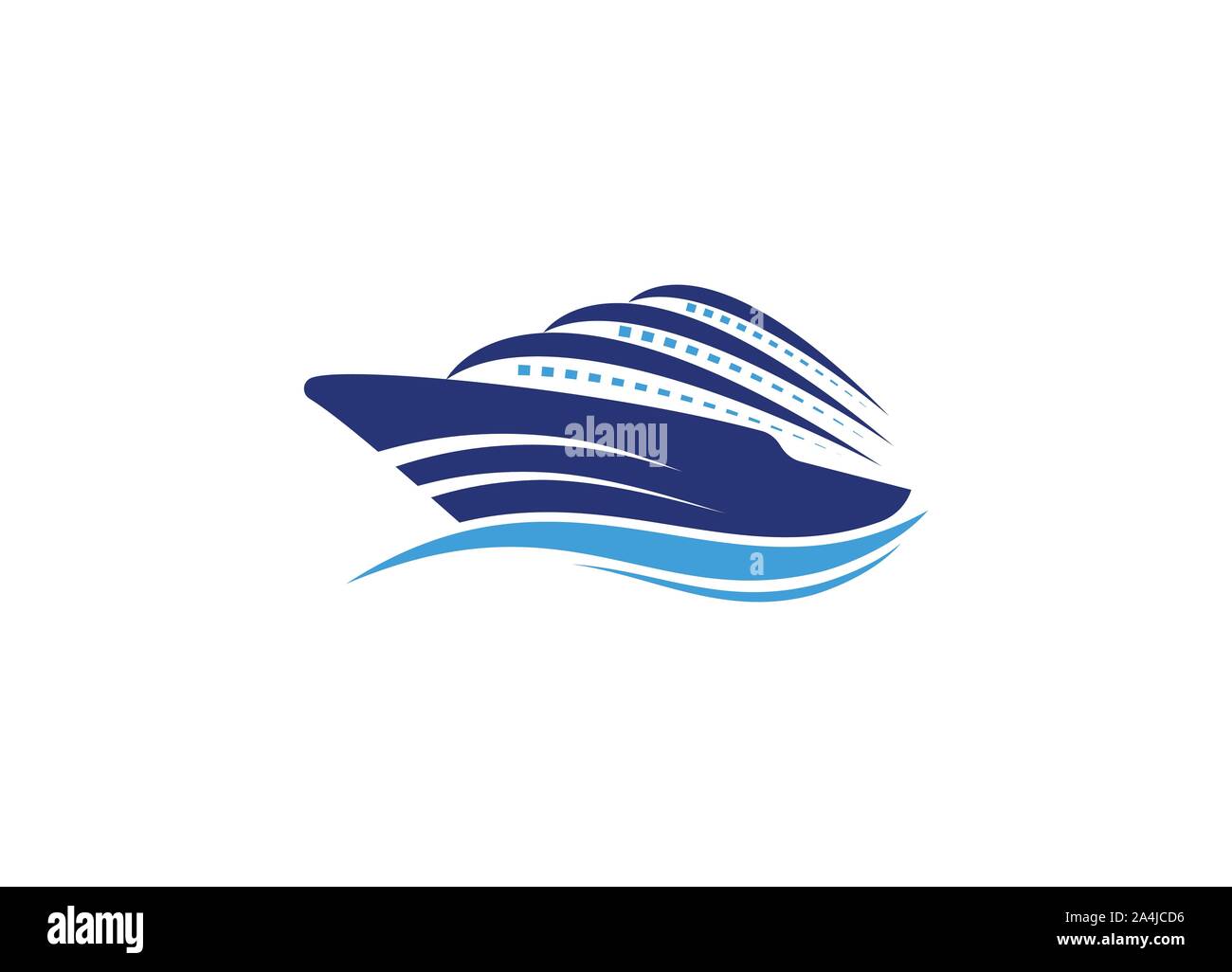 Schiff logo, nautische Segelboot Symbol vektor design, Boot Schiff Meer logo, Kreuzfahrtschiff Logo Stock Vektor