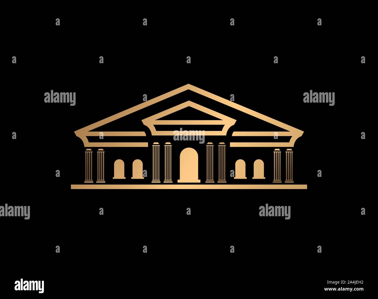 Luxus Immobilien Logo, abstrakten Gebäude Logo, Stock Vektor
