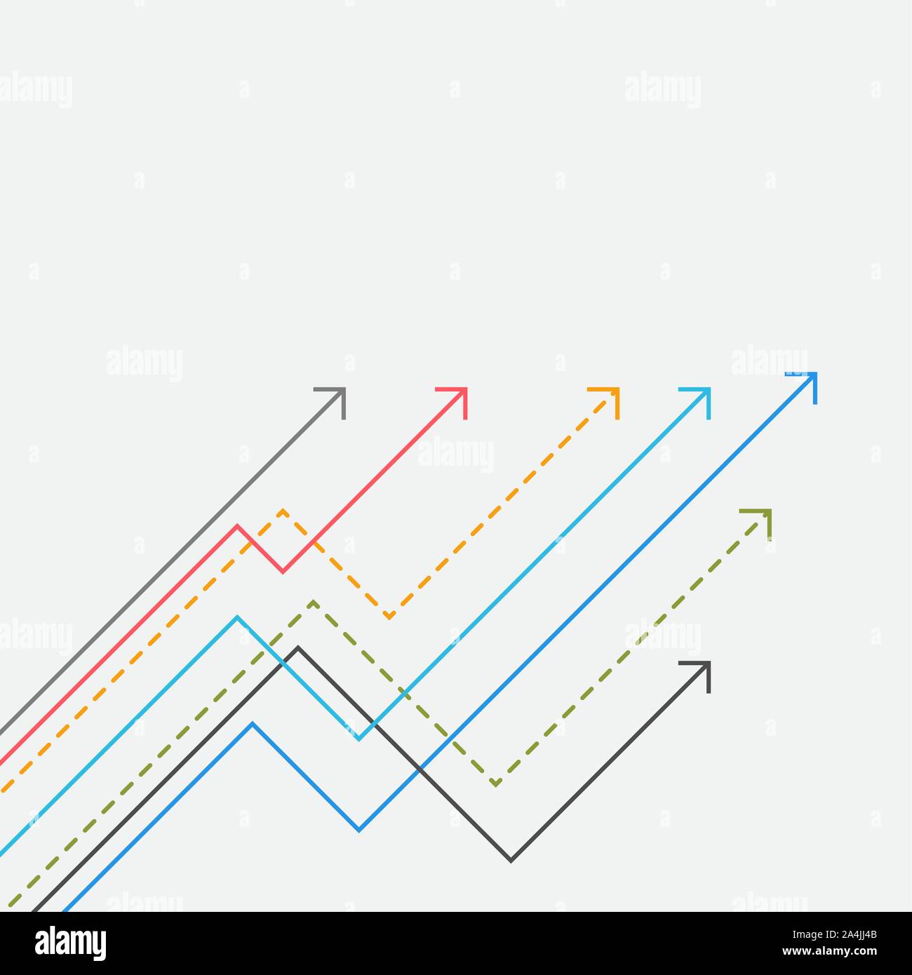 Abstrakte finanziellen Plan mit Pfeil. Vector Illustration Stock Vektor