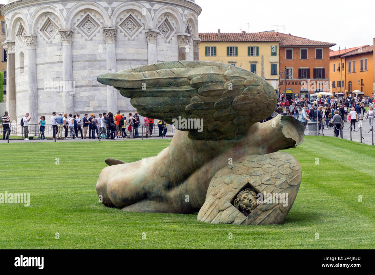 Italien, Toskana, Pisa, Skulptur in Piazza dei Miracoli Stockfoto