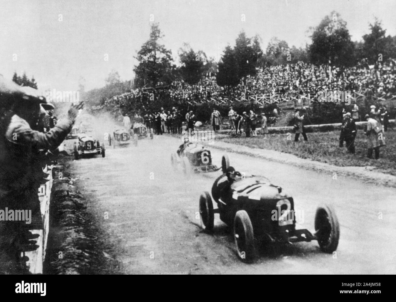 Ascari in Alfa Romeo P2, 1925 Grand Prix in Belgien. Stockfoto