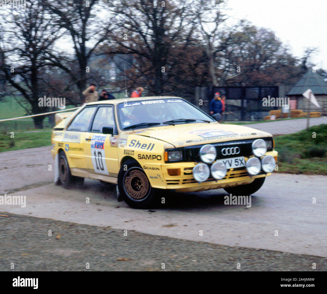 Audi Quattro A2, lasse Lampi, 1983 RAC Rally. Stockfoto