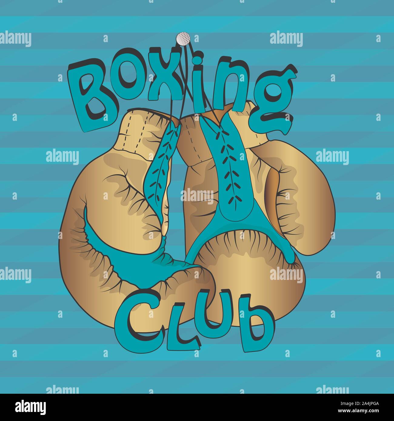 Boxing Club Poster. Vector Illustration. Stock Vektor