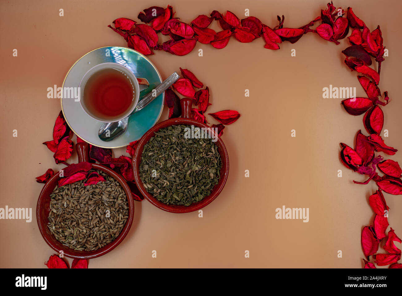 Kräuter der traditionellen Medizin, Naturheilkunde Stockfoto