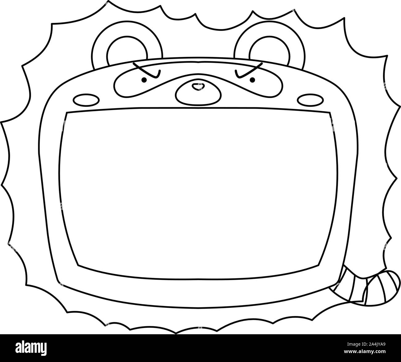 Dies ist eine Abbildung der Süße Waschbär Whiteboard Stock Vektor