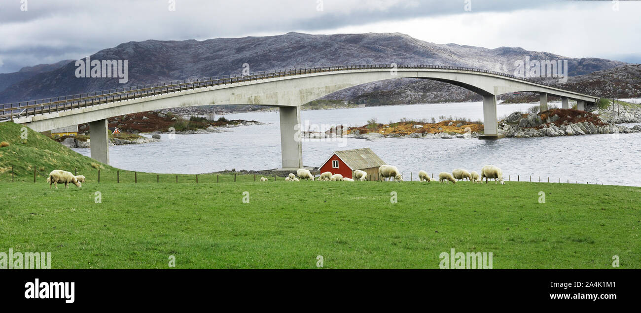 Bremangerlandet in Nordfjord, Norwegen Stockfoto