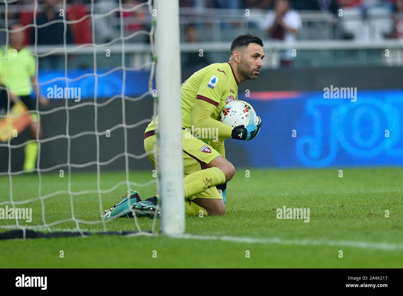 TURIN, Italien - OKTOBER 6, 2019: die Spieler von Torino FC und SSC Neapel in der Serie A Match zwischen Turin FC und SSC Napoli im Stadio Olimpico in Turin, Italien Stockfoto