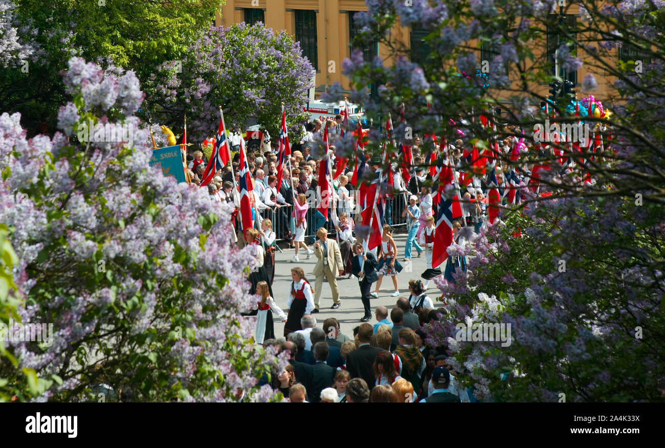 Feier des 17. Mai in Oslo, Norwegen Stockfoto
