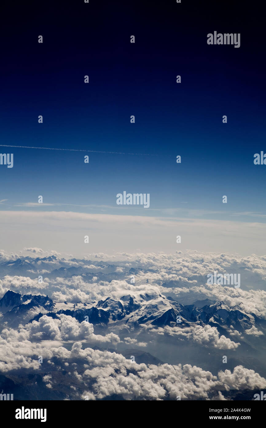 Berge - Flugzeug anzeigen Stockfoto