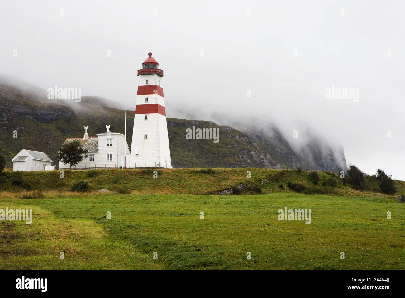 Leuchtturm Alnes, Godoey Stockfoto