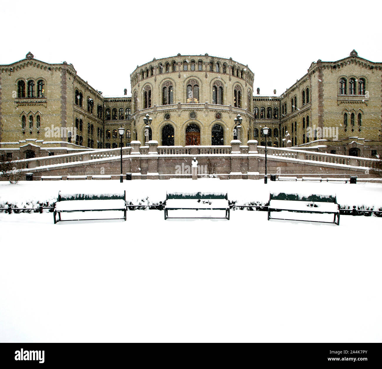 Das norwegische Parlament - storting Stockfoto