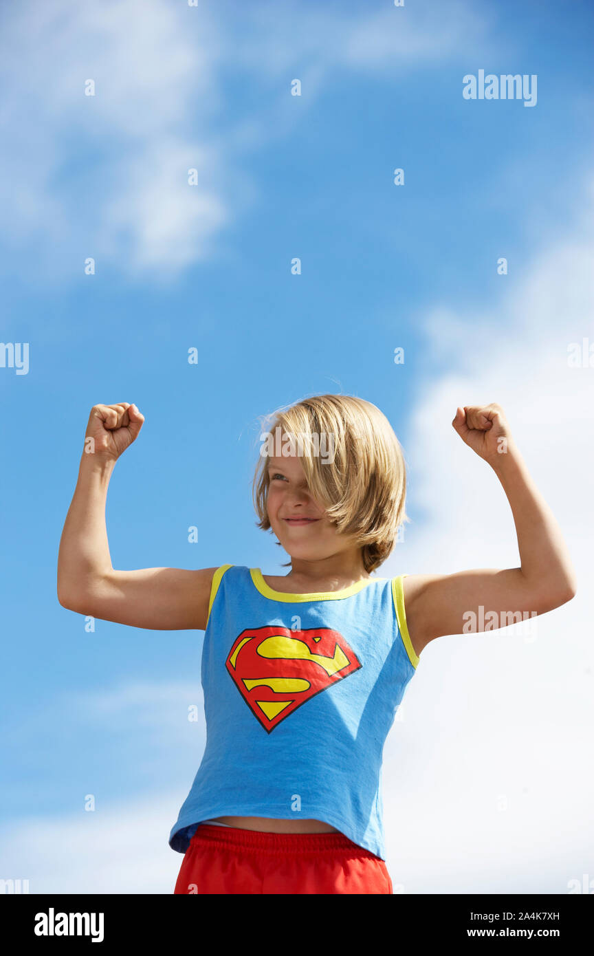 Superman-power-yess - flexing Muskeln Stockfoto