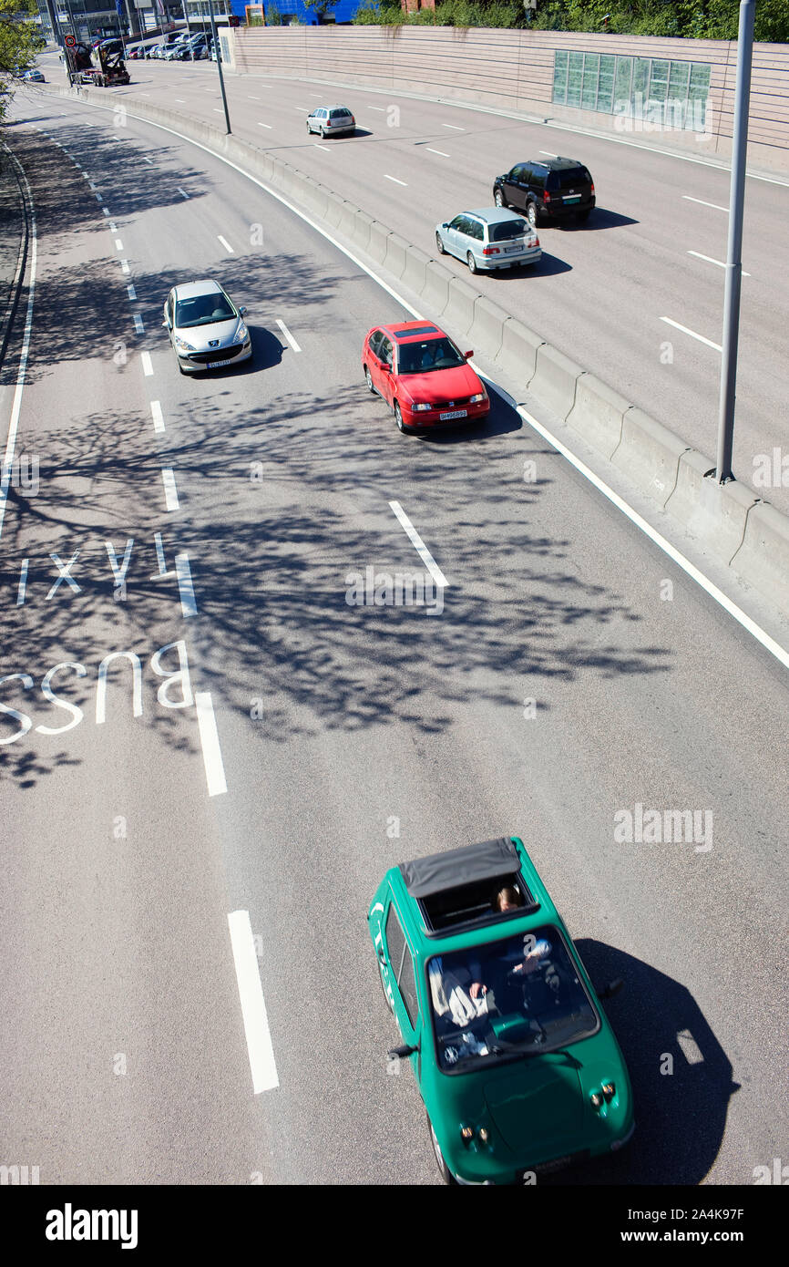 Licht der Verkehr auf der Autobahn Stockfoto