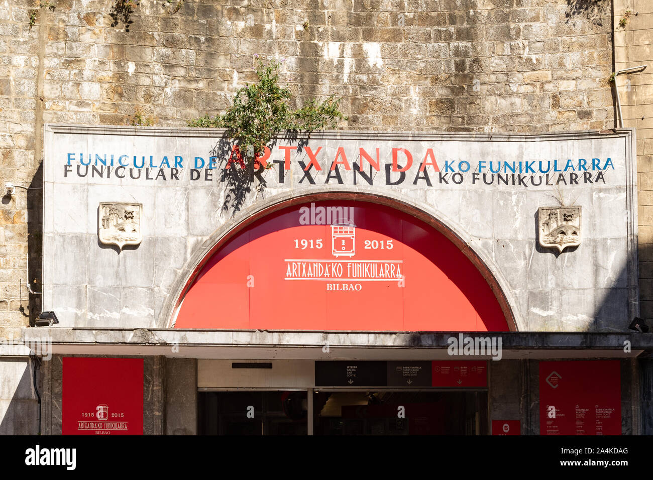 Artxanda Seilbahn auf den Monte Artxanda, Bilbao, Baskenland, Spanien, Europa Stockfoto
