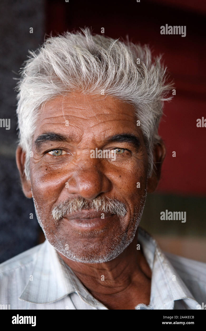 Portrait von lokal Mann auf den Malediven Stockfoto