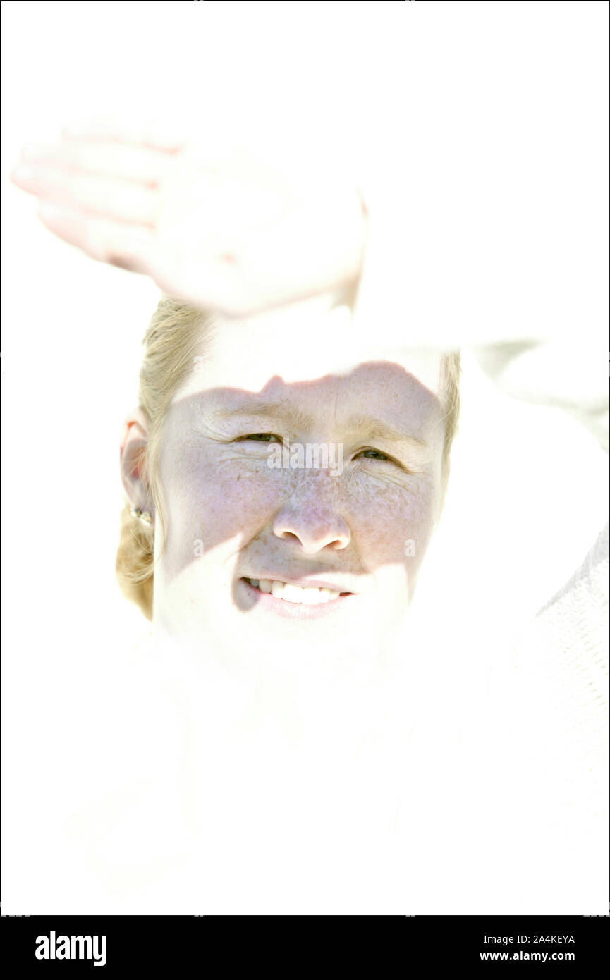 Faire Haut/Sonnenbrand/Helles tan Stockfoto