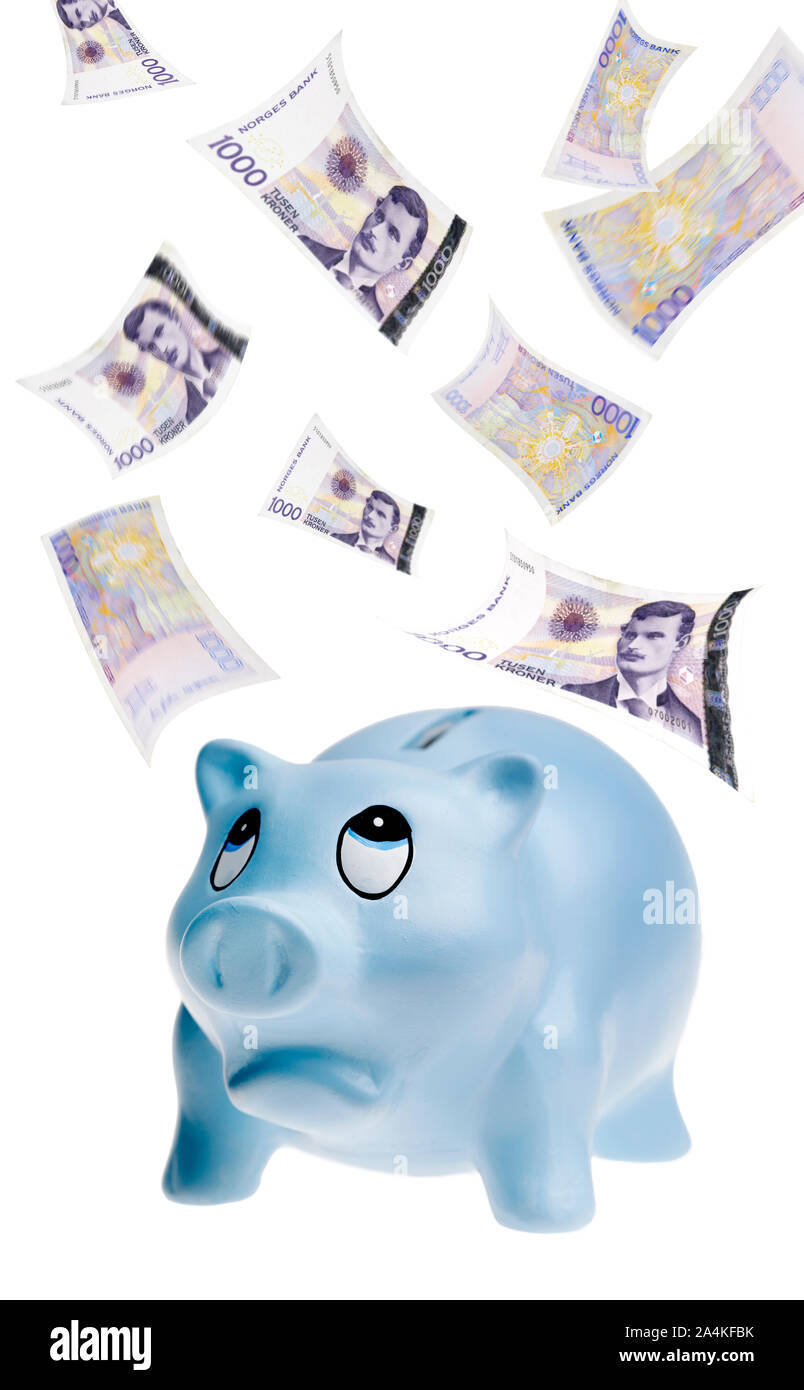 Piggy Geld Box - Währung - Finanzen - Investitionen Stockfoto