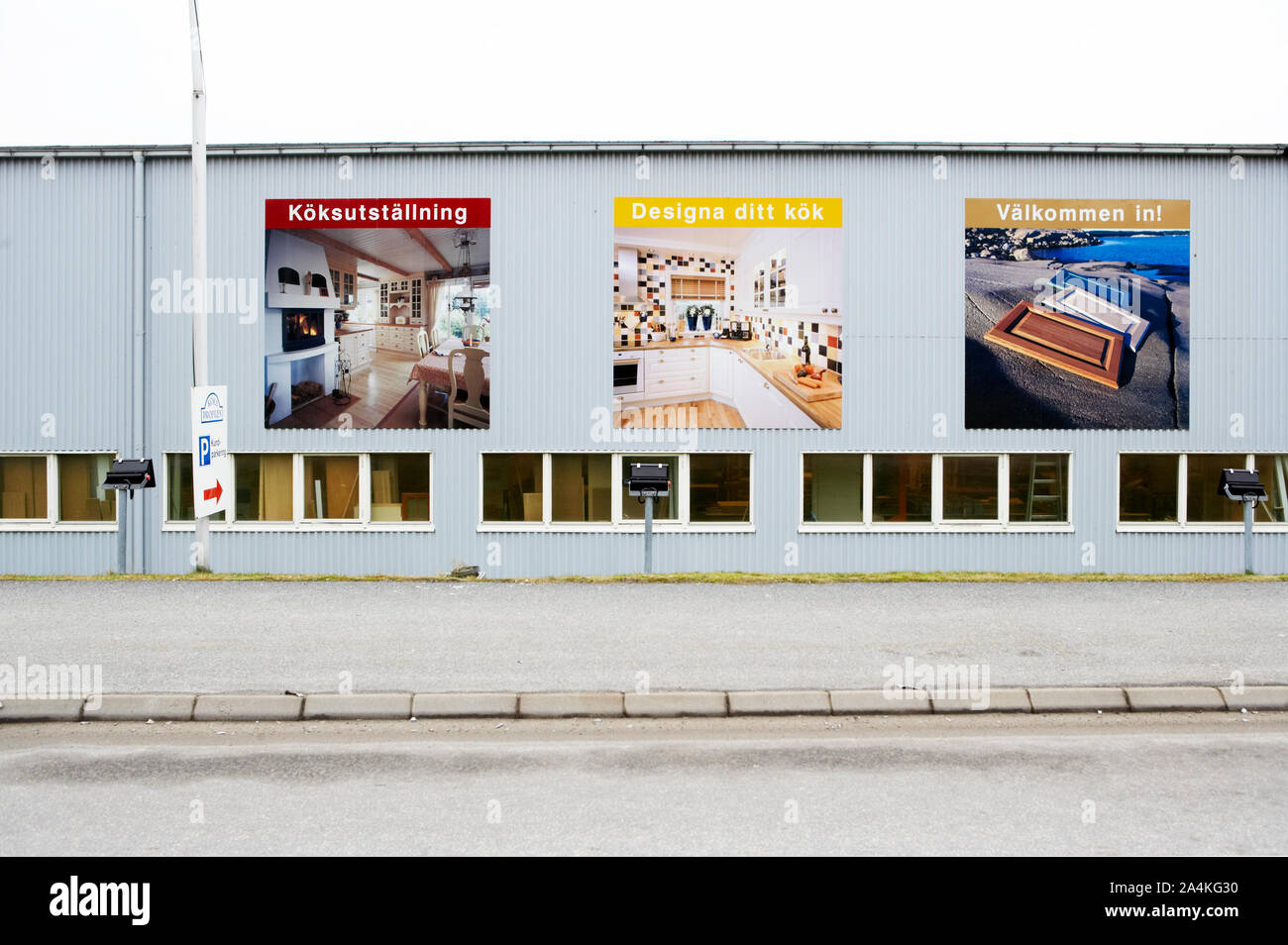 Geschäfte in der Nähe von Strømstad Stockfoto