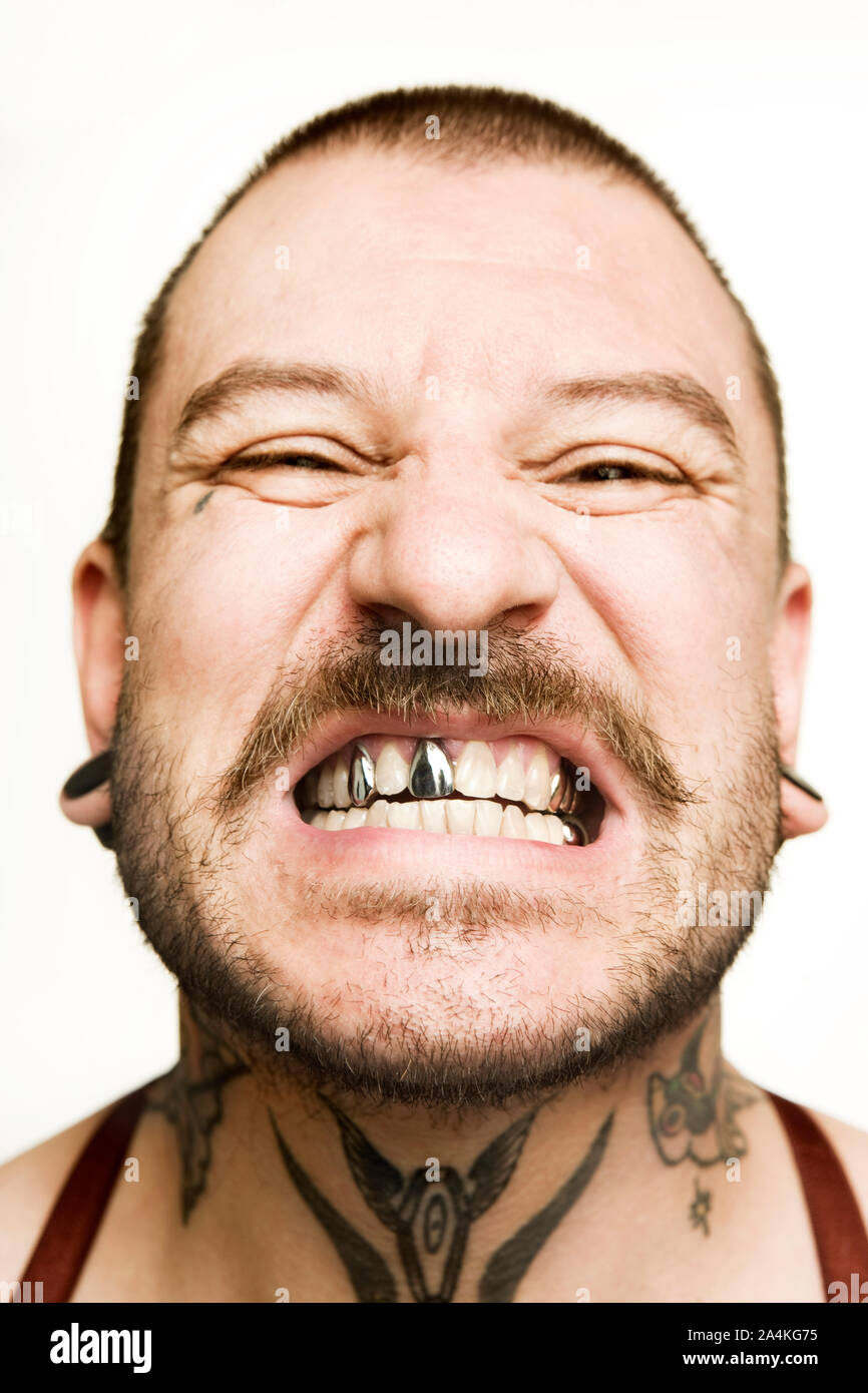 Mann mit tattoes Stockfoto
