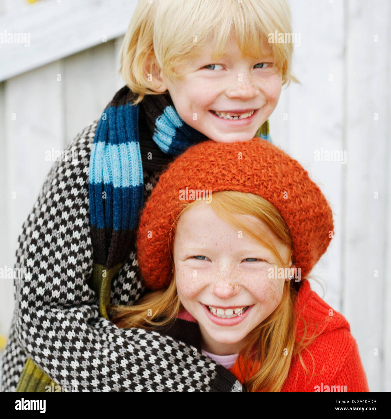 Geschwister Stockfoto