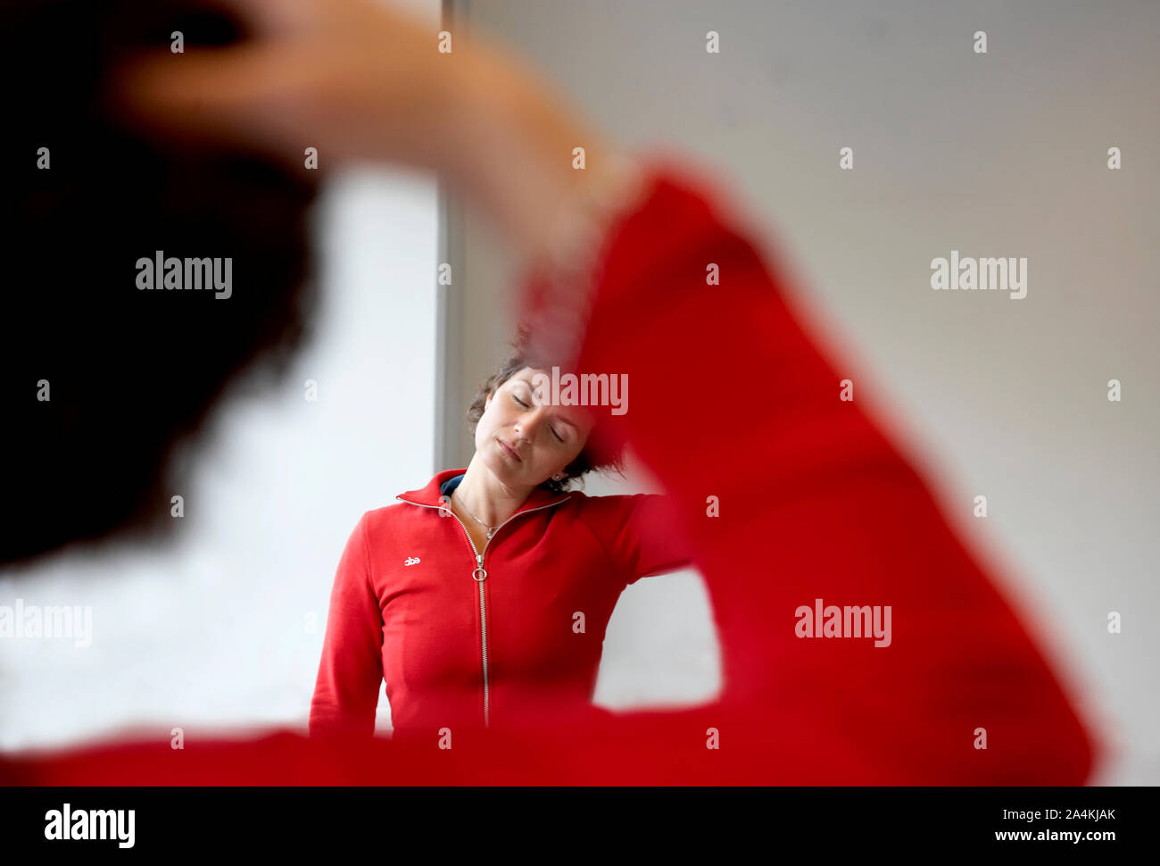 Stretching Stockfoto