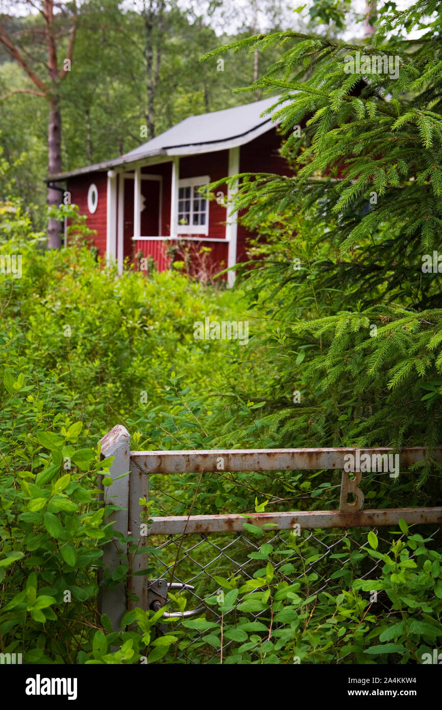 Ferienhaus auf Emblemsfjellet Berg in Norwegen Stockfoto