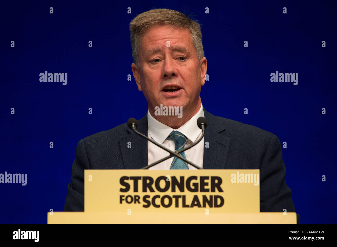 Aberdeen, Großbritannien. 15 Okt, 2019. Im Bild: Keith Brown MSP - Delegieren Leiter der Scottish National Party (SNP). Scottish National Party (SNP) Nationale Konferenz, auf der Veranstaltung komplexe Aberdeen (teca). Credit: Colin Fisher/Alamy leben Nachrichten Stockfoto