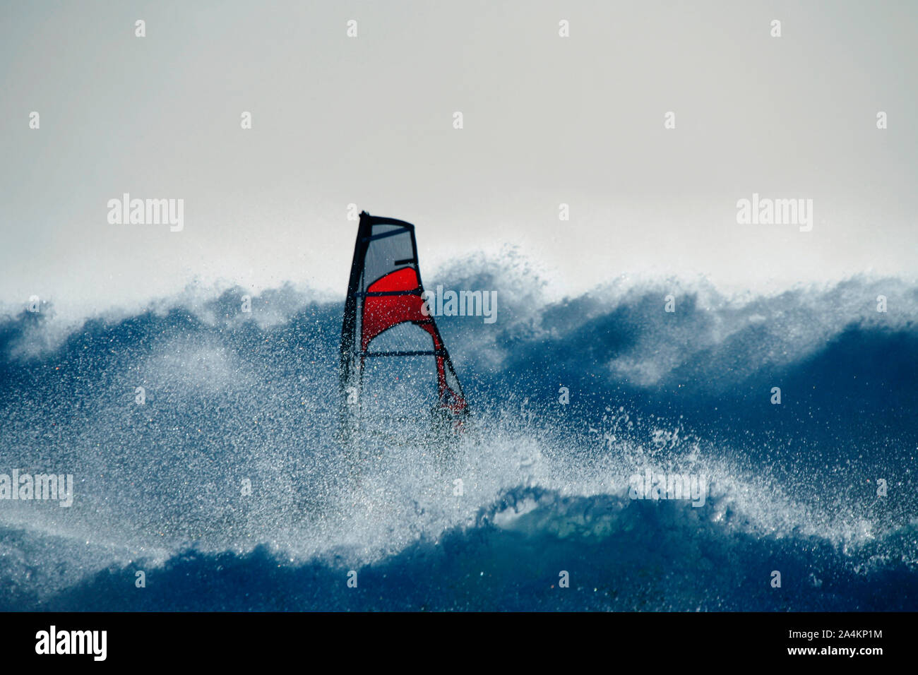 Windsurfen Kiten bei Lista Stockfoto