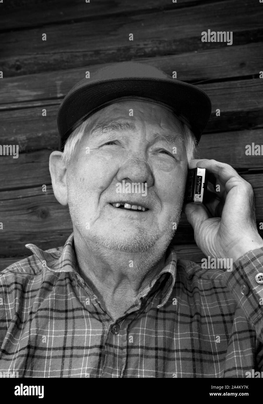 Am Telefon sprechen Stockfoto