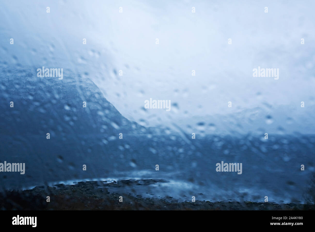 Blick von Hessa in Richtung Sulafjellet Flesund Stockfoto