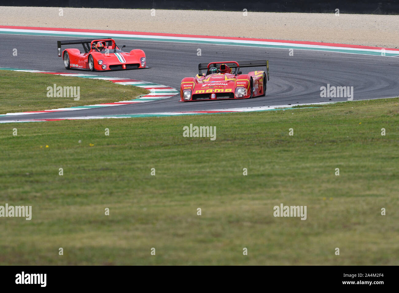 MUGELLO, IT, Oktober 2017: Historische Ferrari 333 SP Prototyp in Mugello Circuit während Finali Mondiali Ferrari 2017. Italien. Stockfoto