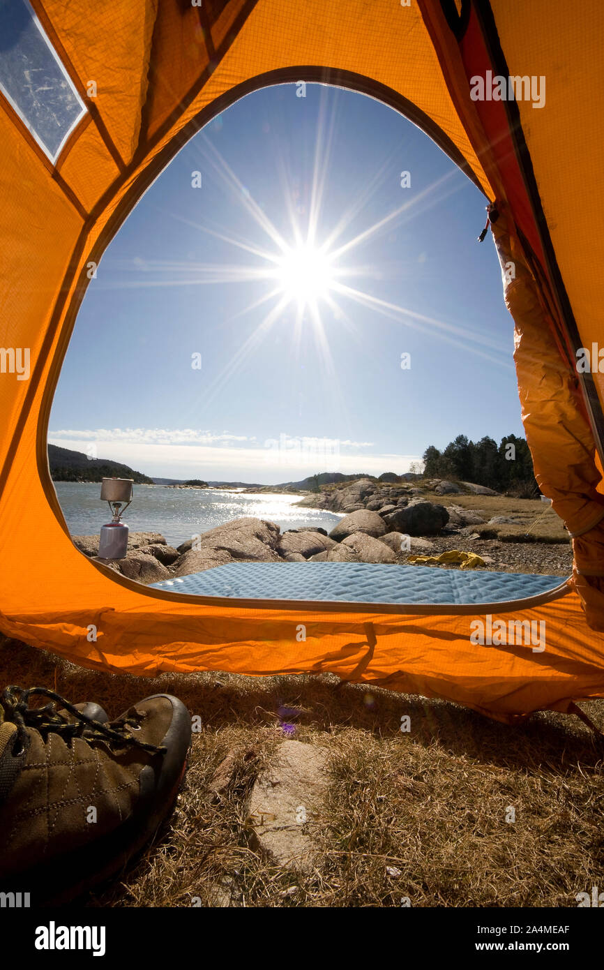 Zelt von See Stockfoto